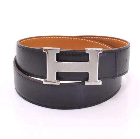 hermes belt black and silver|authentic Hermes belt for sale.